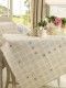 Chemin de table naturel � carreaux du livre n�112