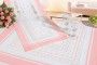 Nappe blanc/ abricot hardanger des fiches 33/ 34 Nappe blanc/ abricot hardanger des fiches 33/ 34