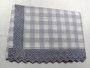 nappe carr� dentelle � carreaux bleu