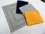 nappe carr� gerstenkorn grain d'orge bleu marine