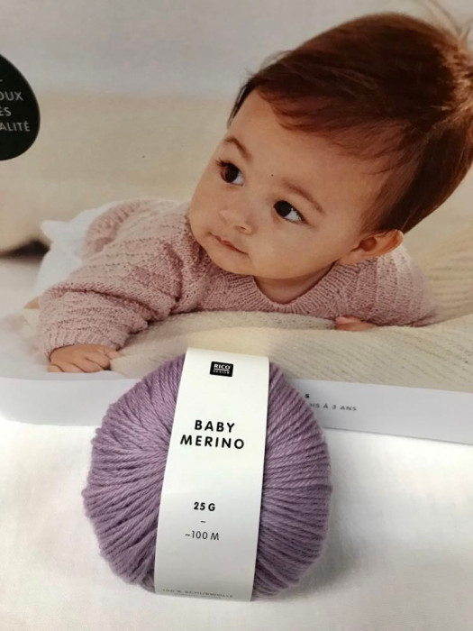 Baby merino col:009 Lilas clair