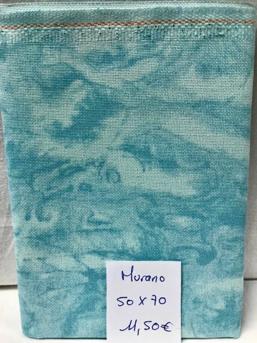 Coupon Murano 3984/5439 bleu turquoise marbré