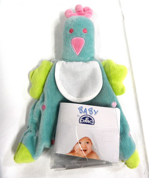 Doudou poule bleu