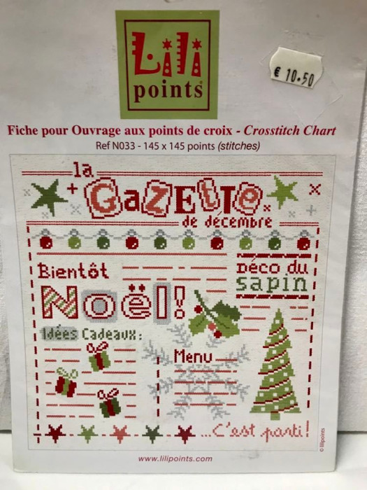 Fiche aux points de croix comptés N033