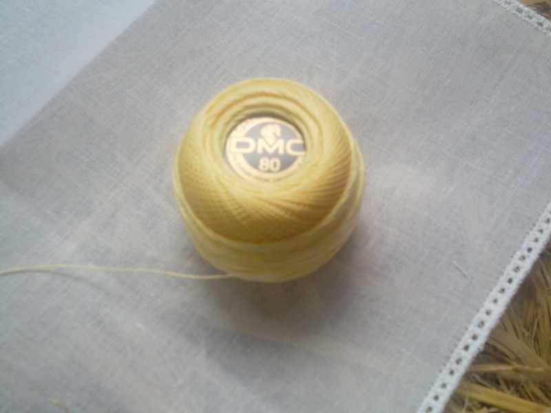 Fils à crocheter dentelle n°80 jaune