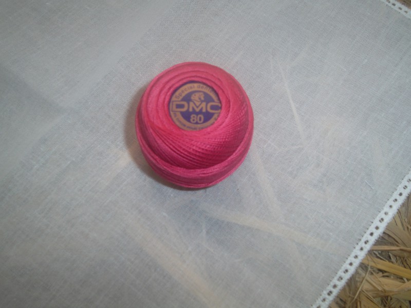 Fils à crocheter mouchoir n°80 rose vif Fils à crocheter mouchoir n°80 rose vif