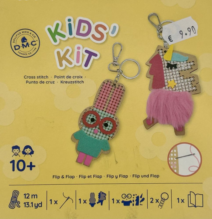Kids'Kit Flip et Flap (point de croix) 2 portes clés