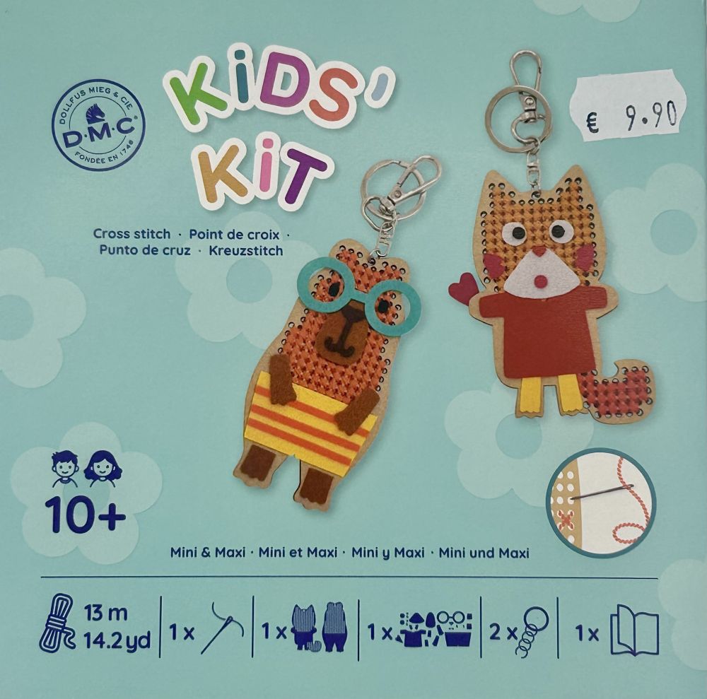 Kids'Kit Mini et Maxi (point de croix) 2 portes clés