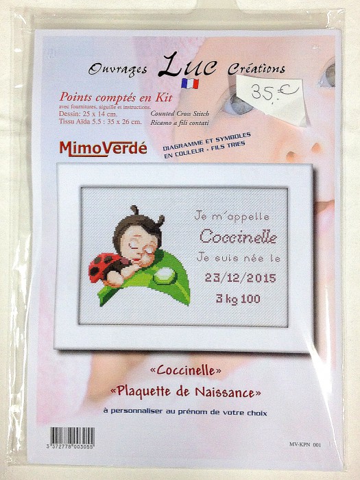 Kit en point comptés   << Coccinelle>>