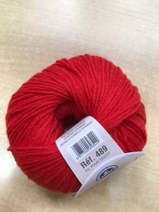 Laine 100% Baby 489-4 col : 05 rouge