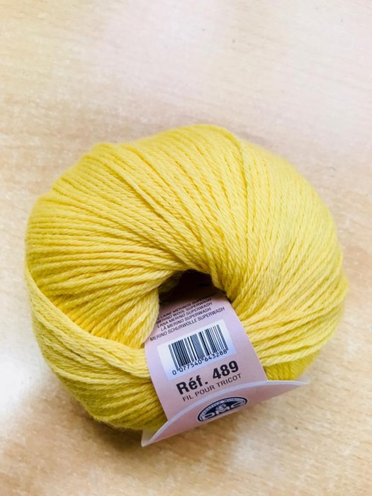 Laine 100% Baby 489-9 col: 092 jaune moutarde Laine 100% Baby 489-9 col: 092 jaune moutarde