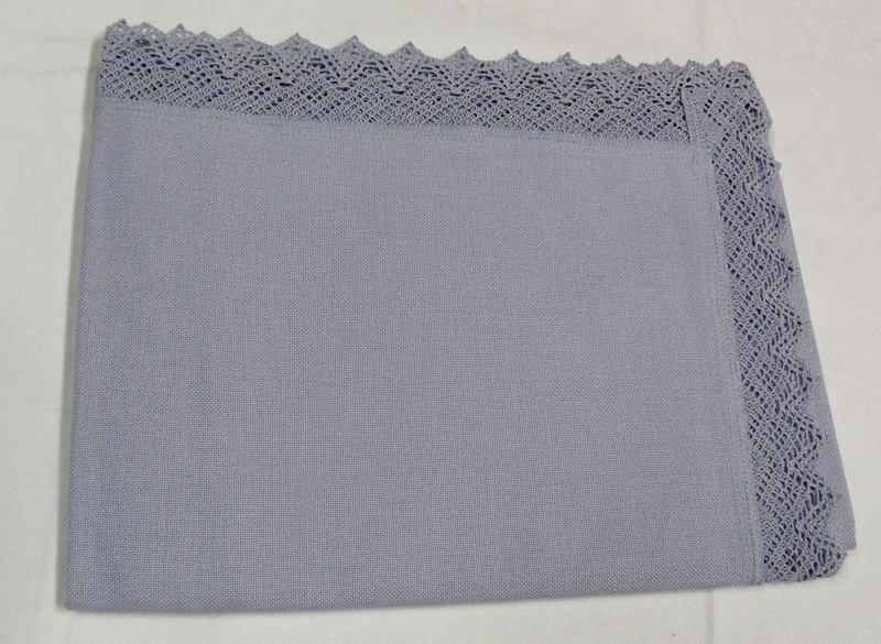nappe carré dentelle unis bleu