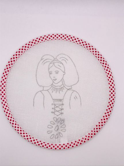 Napperon petit pois rouge Fille Napperon petit pois rouge Fille
