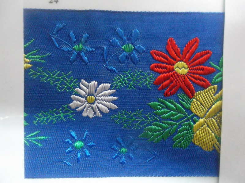 Ruban Fleurie large Conscrit bleu