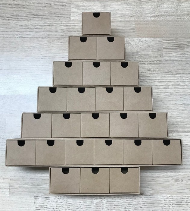 Sapin de Noël en calendrier de l'Avent 24 pièces Sapin de Noël en calendrier de l'Avent 24 pièces