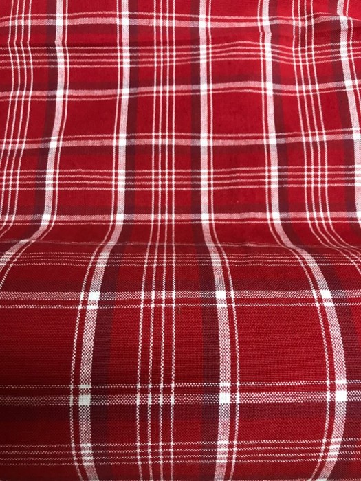 Tissu à carreau Alsacien rouge et blanc Tissu à carreau Alsacien rouge et blanc