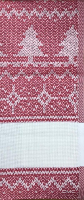 Torchon à broder Nordic Style Rouge Torchon à broder Nordic Style Rouge